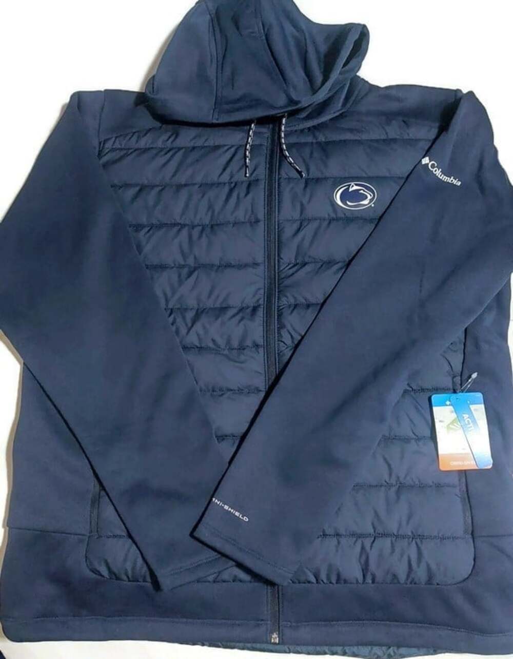 Columbia Penn State Nittany Lions Outshield Hybrid Jacket Hoodie Mens XL Blue